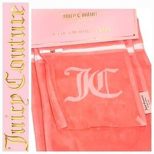 Juicy Couture JC Logo Hearts & Crowns Set of 3 Mesh Wash Bags